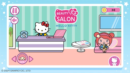 Gameplay screenshot 1 from Hello Kitty: Beauty Salon - Educational game